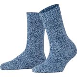 FALKE - Marble Cloud W - Sokken - Blauw Marine - 1 paar - Wol Katoen Gedessineerd