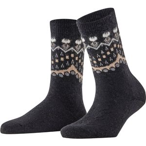 FALKE - Cosy Wool Special Edition - Wol Kasjmier Sokken - Zwart