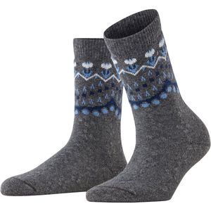 FALKE - Cosy Wool W - Dames Sokken - Grijs Light Grey Melange - 1 Paar - Special Edition