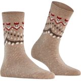 FALKE - Cosy Wool W - Dames Sokken - Beige Melange - 1 Paar - Special Edition