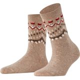 FALKE - Cosy Wool W - Dames Sokken - Beige Melange - 1 Paar - Special Edition