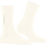 FALKE - Anniversary - Dames Sokken - Wit Off-White - 1 Paar - Softmerino W So Wol Katoen