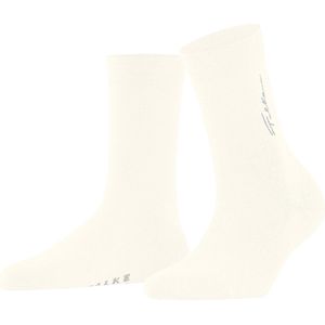 FALKE - Anniversary - Dames Sokken - Wit Off-White - 1 Paar - Softmerino W So Wol Katoen