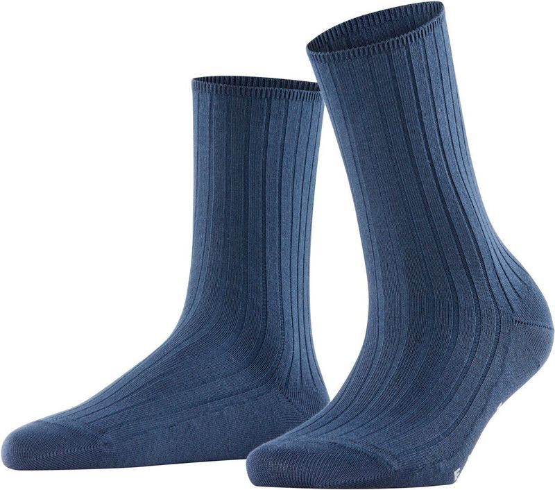 FALKE - Cotton Rib - Kniekousen - Zwart - Katoen