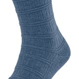 FALKE - Link Attire - Heren Sokken - Blauw - 1 Paar - Wol Lyocell Linnen