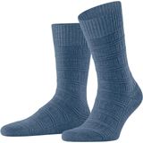FALKE - Link Attire - Heren Sokken - Blauw - 1 Paar - Wol Lyocell Linnen