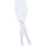 FALKE - Little Flowers K Ti - Panty - Wit - Katoen - Dun Gedessineerd