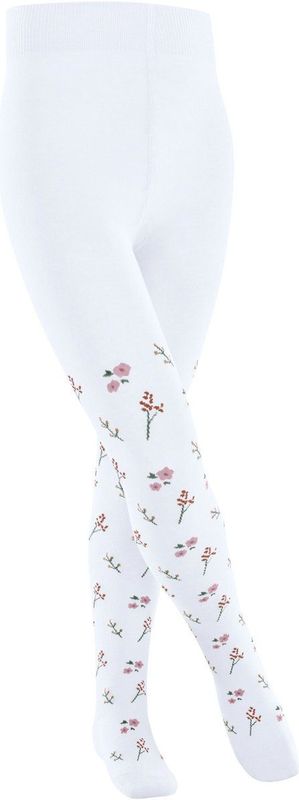 FALKE - Little Flowers K Ti - Panty - Wit - Katoen - Dun Gedessineerd