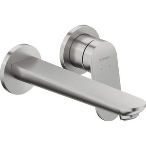 Duravit - Wave - Unterputz-Waschtischarmatur, 2-Loch-Montage, Edelstahl gebürstet WA1070004070