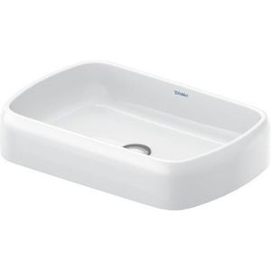 Duravit Qatego opzetwastafel, 600x400mm, zonder overloop, gepolijst, Soft Edge, ovaal, 2384600079