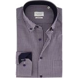 ETERNA - Comfort Fit Overhemd - Middenblauw - Popeline - Strijkvrij