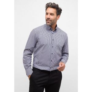ETERNA - Comfort Fit - Overhemd - Middenblauw - Popeline - Strijkvrij
