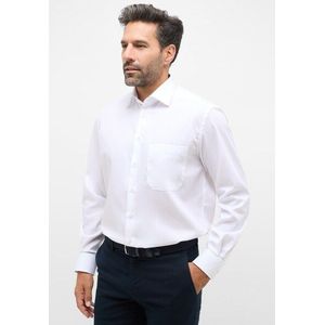 Eterna overhemd comfort fit wit effen katoen borstzak