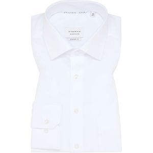 ETERNA - Comfort Fit Overhemd - Poplin - Wit - 100% Katoen - Strijkvrij