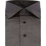 ETERNA - Comfort Fit Overhemd - Antraciet Grijs - 100% Katoen - Strijkvrij