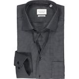 ETERNA - Comfort Fit Overhemd - Antraciet Grijs - 100% Katoen - Strijkvrij
