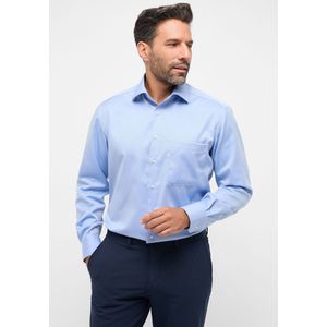 ETERNA - Comfort Fit - Overhemd - Blauw - 100% Katoen - Strijkvrij