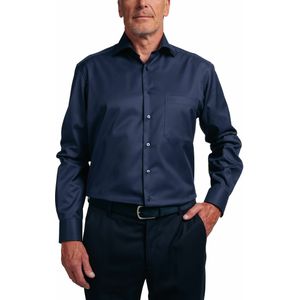 ETERNA - Comfort Fit - Overhemd - Blauw - 100% Katoen - Strijkvrij