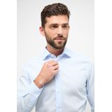 ETERNA - Slim Fit Overhemd - Blauw - Poplin - Strijkvrij