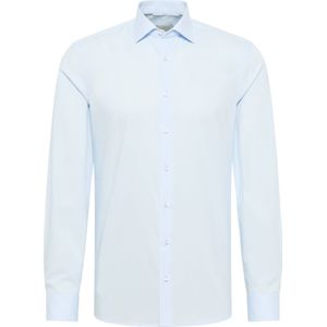 ETERNA - Slim Fit Overhemd - Blauw - Poplin - Strijkvrij