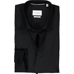 ETERNA - Overhemd - Zwart - 100% Katoen - Kent Kraag - Lange Mouwen