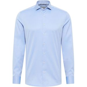 ETERNA - Slim Fit Overhemd - Blauw - Katoen - Strijkvrij