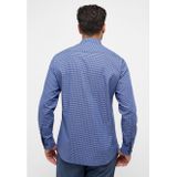 ETERNA - Overhemd - Blauw - Poplin - Strijkvrij