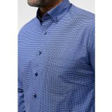 ETERNA - Overhemd - Blauw - Poplin - Strijkvrij