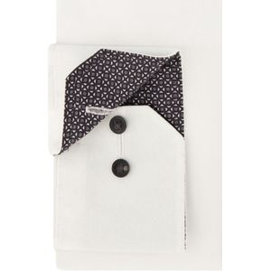 ETERNA modern fit overhemd - twill - wit (contrast) - Strijkvrij - Boordmaat: 46