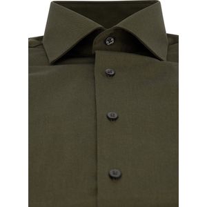 Eterna - Modern Fit - Overhemd - Groen - Katoen - Strijkvrij