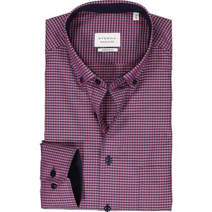ETERNA - Overhemd - Roze Geruit - Popeline - Modern Fit
