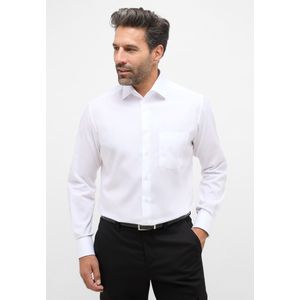 ETERNA modern fit overhemd - popeline - wit - Strijkvrij - Boordmaat: 37
