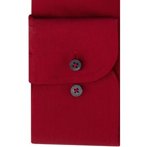 Eterna, Overhemden, Heren, Rood, L, Katoen, Zakelijk Overhemd in Rood Katoen