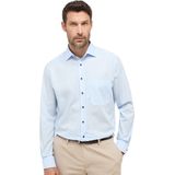 ETERNA - Comfort Fit - Overhemd - Lichtblauw - Popeline - Strijkvrij