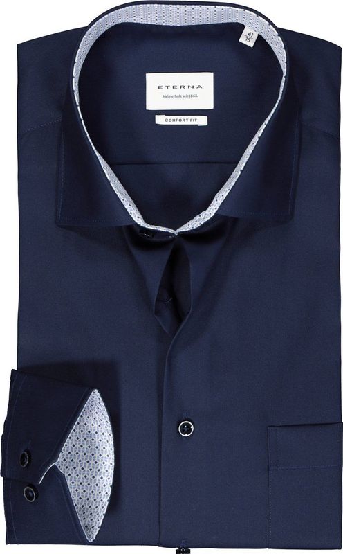 ETERNA - Overhemd - Wit - Poplin - Strijkvrij