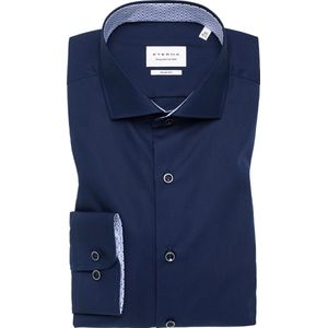 ETERNA - Slim Fit - Overhemd - Donkerblauw - Popeline