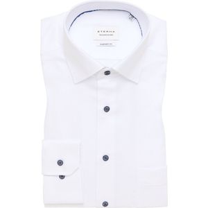 ETERNA - Overhemd - Blauw - Katoen - Strijkvrij