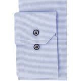 Eterna - Heren Overhemd - Blauw - Structuurweving - Strijkvrij