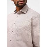 ETERNA - Overhemd - Beige - 100% Katoen - Strijkvrij - Kent Kraag