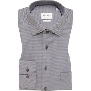 ETERNA - Grijs Fantasie - Overhemd - 100% Katoen - Kent Kraag
