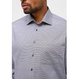ETERNA - Modern Fit - Overhemd - Antraciet Grijs - Structuur - Mini Dessin