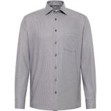 ETERNA - Modern Fit - Overhemd - Antraciet Grijs - Structuur - Mini Dessin