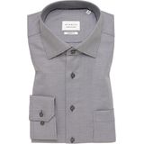 ETERNA - Modern Fit - Overhemd - Antraciet Grijs - Structuur - Mini Dessin