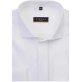 ETERNA - Slim Fit - Smoking Overhemd - Ecru - Mouwlengte 7 - Twill met Dubbele Manchet