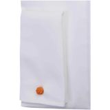 ETERNA - Slim Fit - Smoking Overhemd - Ecru - Mouwlengte 7 - Twill met Dubbele Manchet