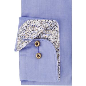 Eterna - Comfort Fit Overhemd - Blauw - Katoen