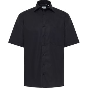 MARVELIS - Comfort Fit - Overhemd - Zwart met Wit - Strijkvrij - Boordmaat 44