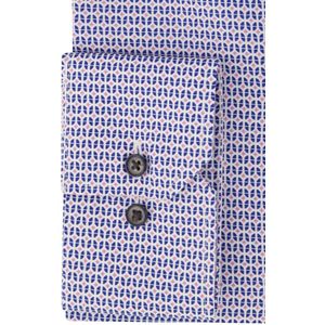 Eterna - Modern Fit - Overhemd - Blauw - Katoen - Strijkvrij