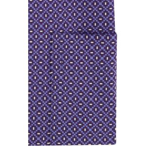 Eterna - Modern Fit Overhemd - Blauw - 100% Katoen - Korte Mouw