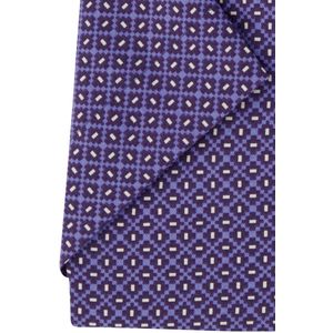 Eterna - Modern Fit Overhemd - Blauw - Katoen - Korte Mouwen